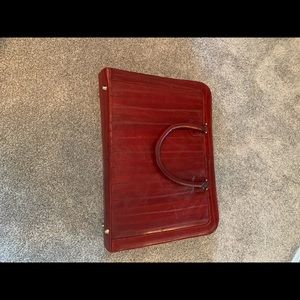 Nwot custom leather briefcase